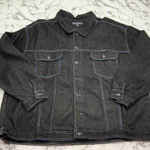 Men's Knockout Black | Lt. Blue Casual Denim Jacket